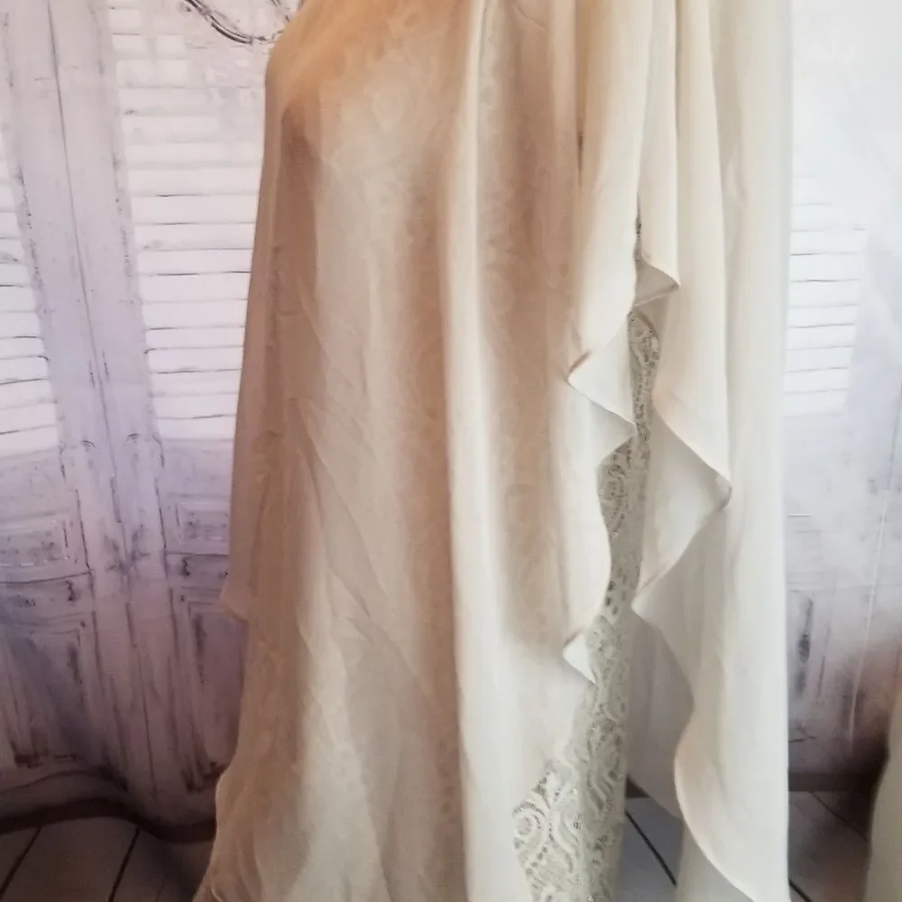 R&M Richards sz 8‎ medium lace evening dress sheer